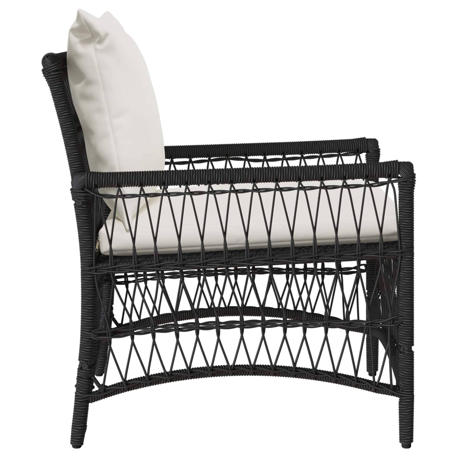 Vidaxl - Chaise de jardin Noir polyrotin vidaXL 42006217 - Image 7
