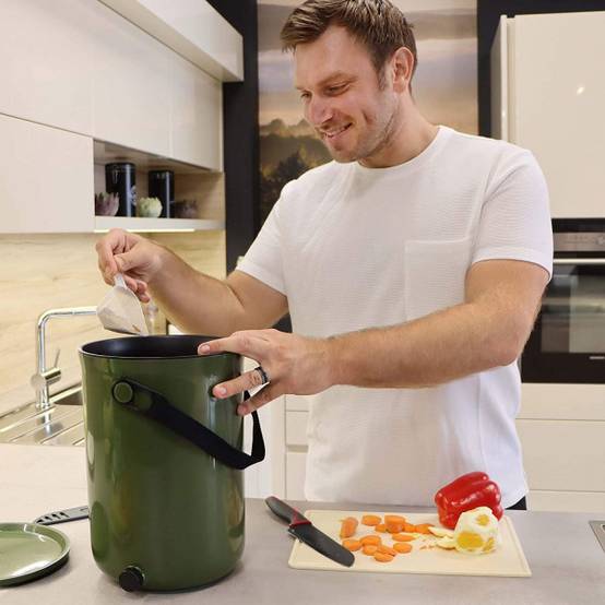 Lot de 2 Bokashi Organko 2 Olive (9,6L) + 1 kg d'Activateur EM-1 - Image 2