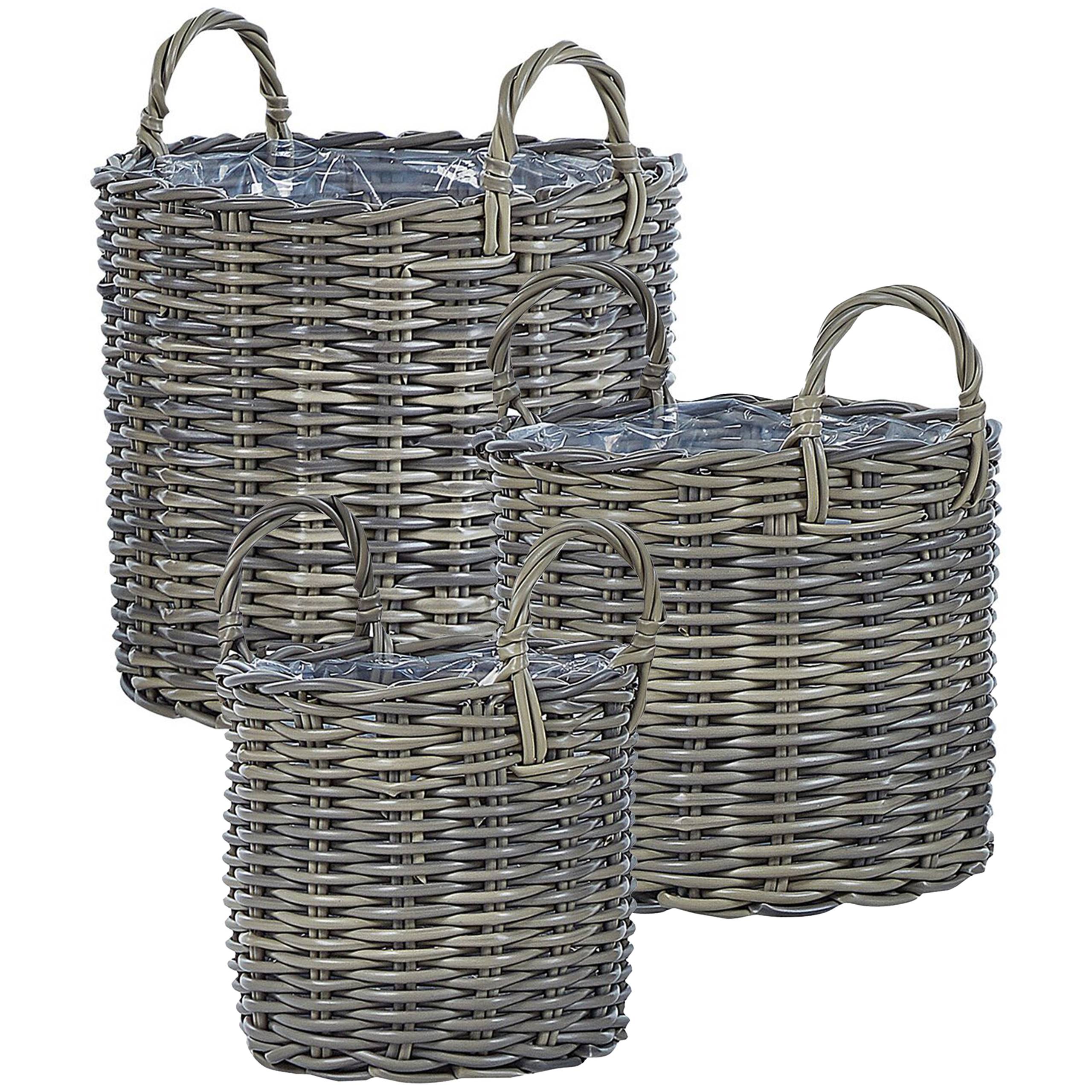 Beliani - Cache-pot d'extérieur Polyrotin Taupe NIKITI - Beliani - Image 2