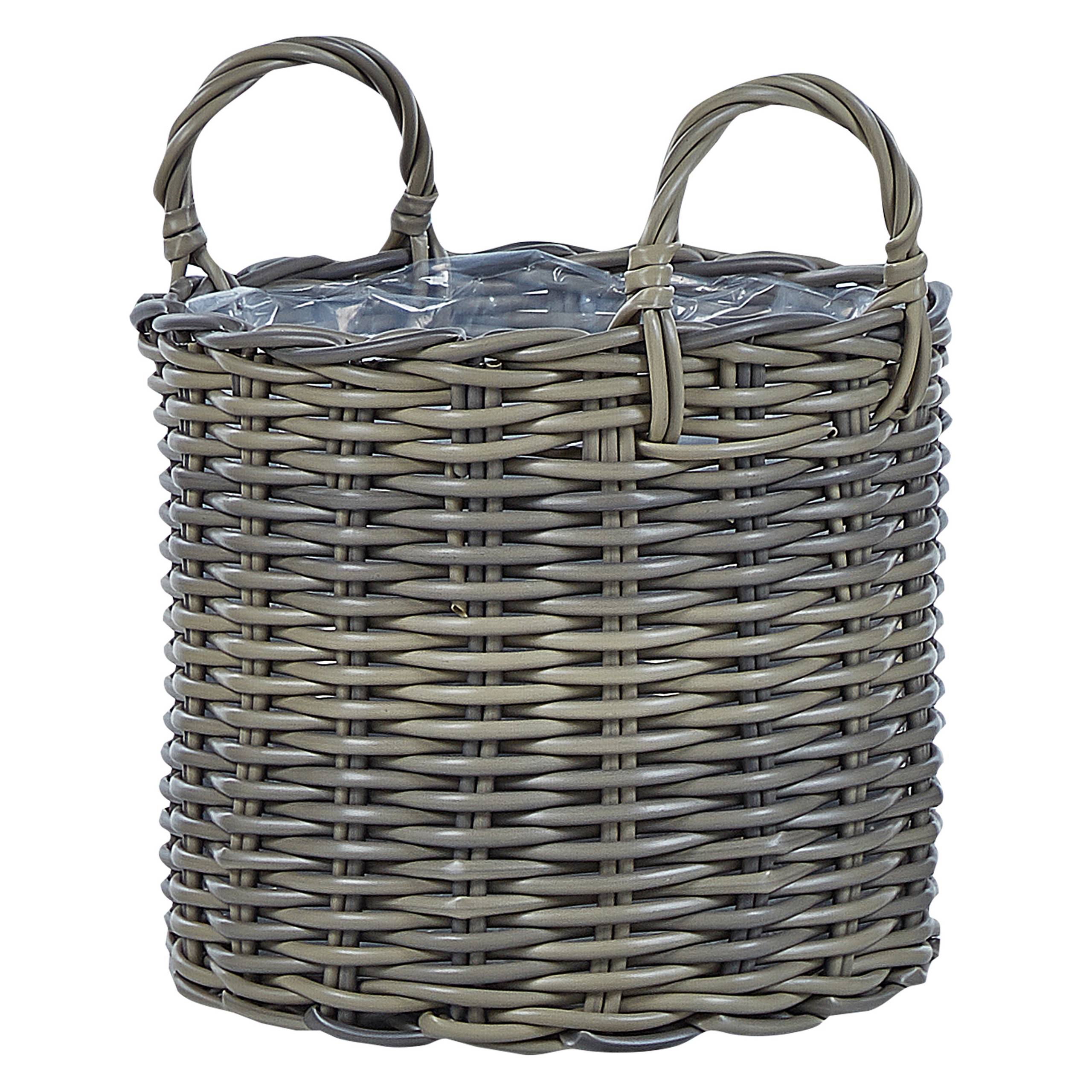 Beliani - Cache-pot d'extérieur Polyrotin Taupe NIKITI - Beliani - Image 6