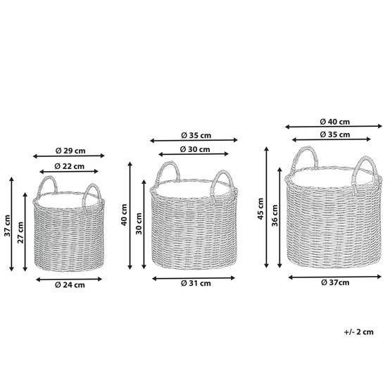 Cache-pot d'extérieur Polyrotin Taupe NIKITI Beliani - Image 2