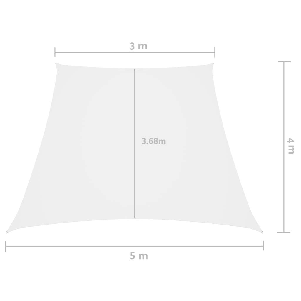 Helloshop26 - Voile toile d'ombrage parasol tissu oxford trapèze 3/5 x 4 m blanc - Image 6