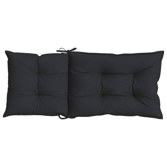 PANGIVO - Coussins de chaise dossier haut polyester mélange noir 120 x 50 x 7 cm - PANGIVO - Image 7
