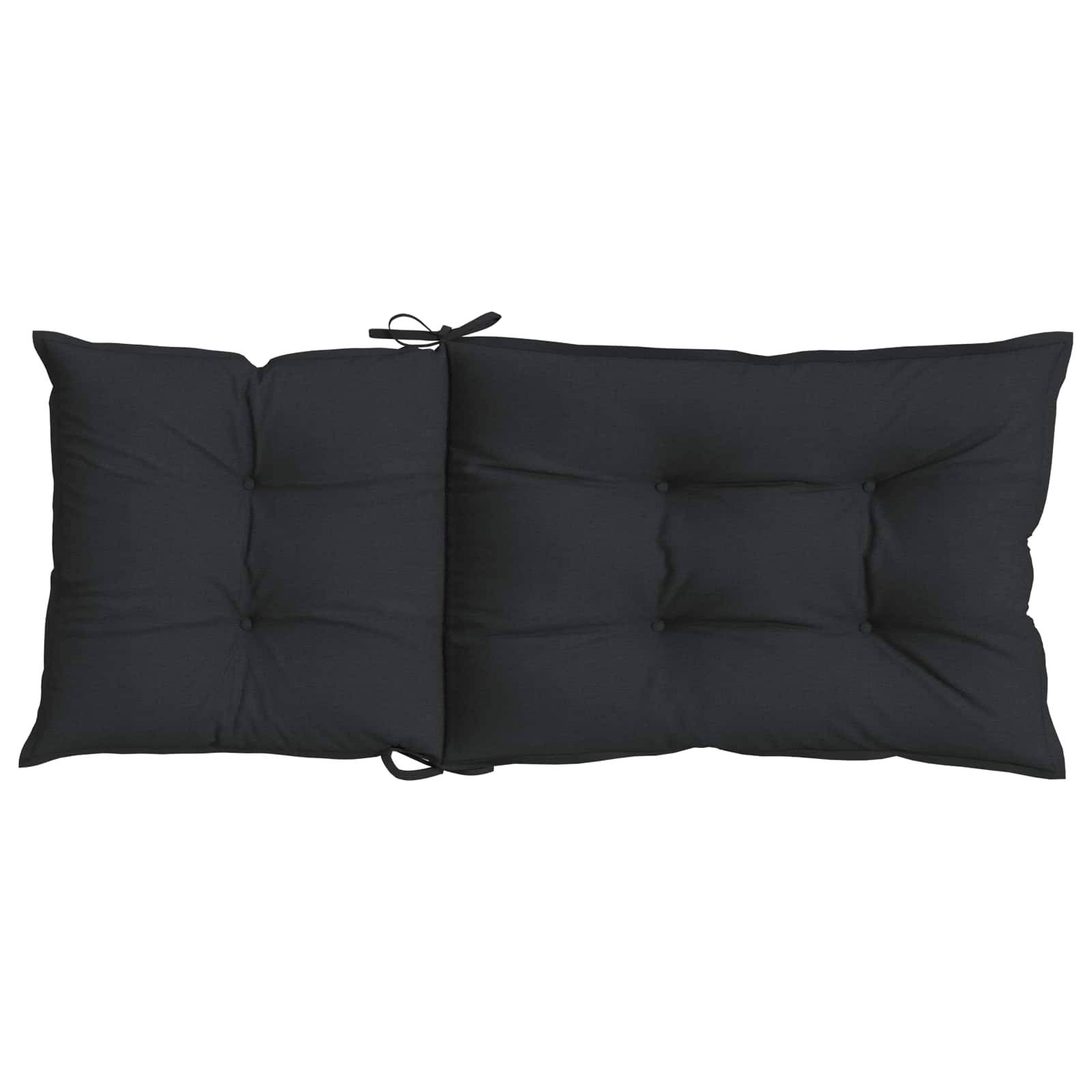 PANGIVO - Coussins de chaise dossier haut polyester mélange noir 120 x 50 x 7 cm - PANGIVO - Image 7
