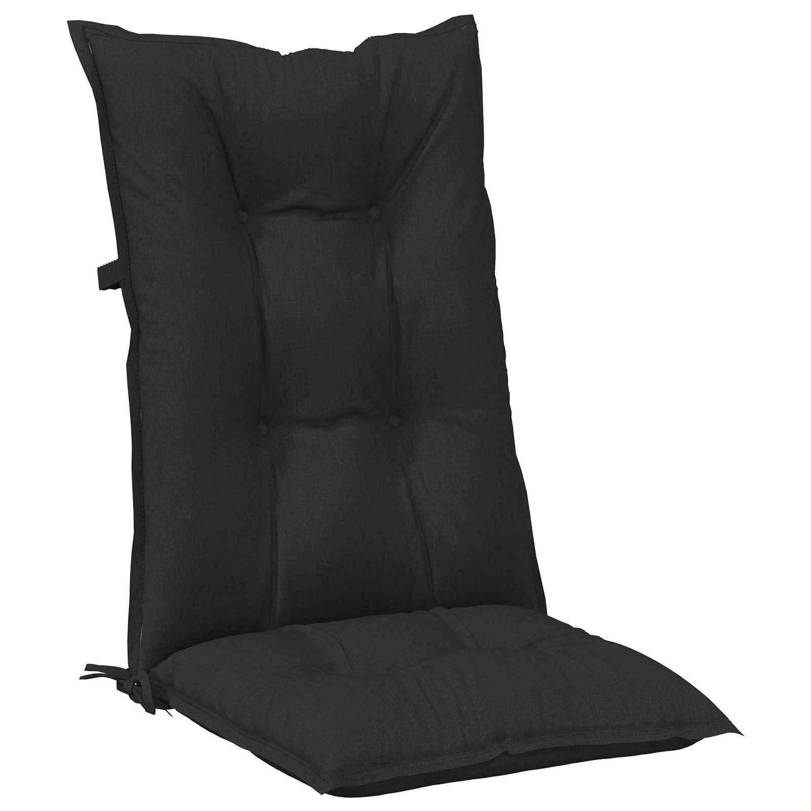 PANGIVO - Coussins de chaise dossier haut polyester mélange noir 120 x 50 x 7 cm - PANGIVO - Image 6