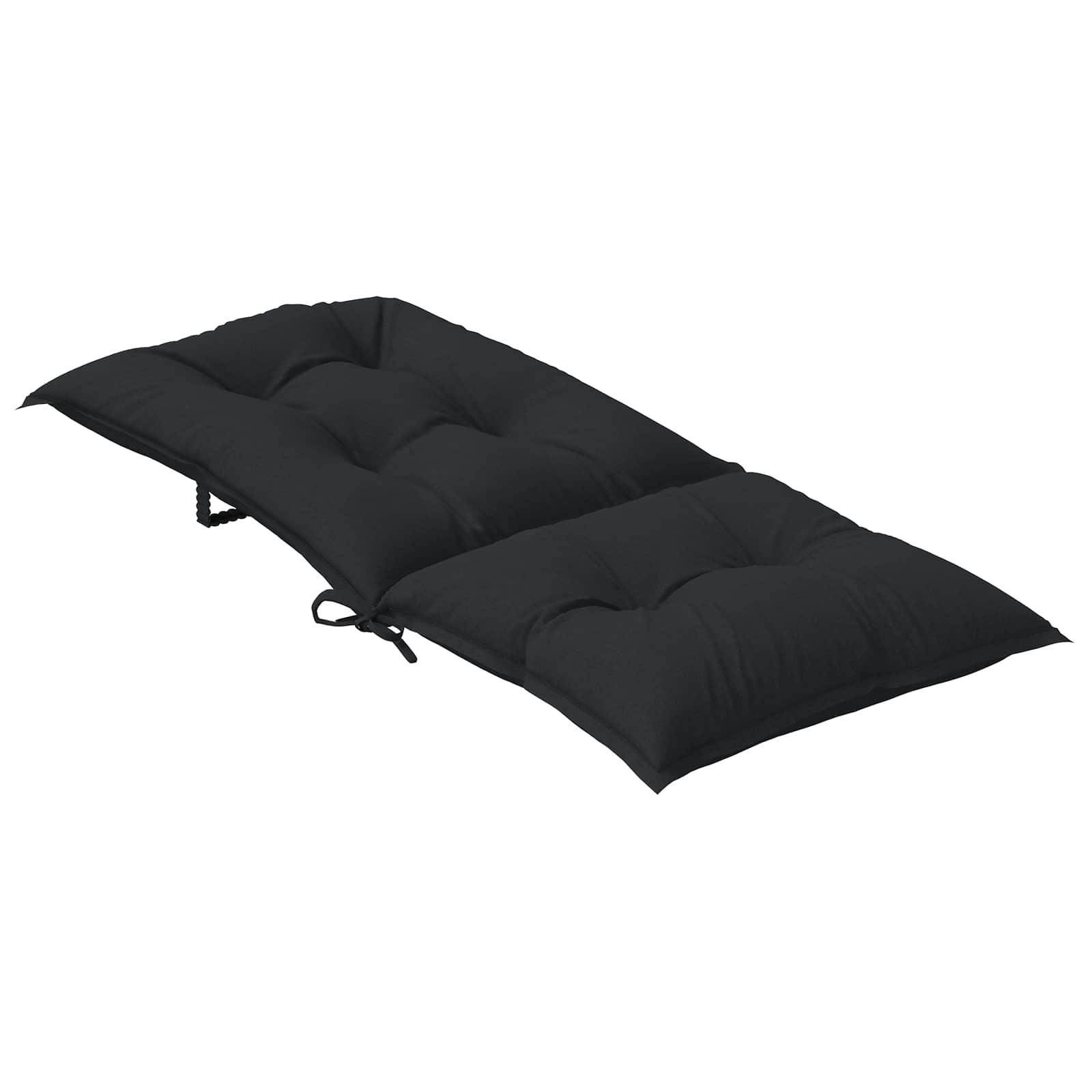 PANGIVO - Coussins de chaise dossier haut polyester mélange noir 120 x 50 x 7 cm - PANGIVO - Image 5