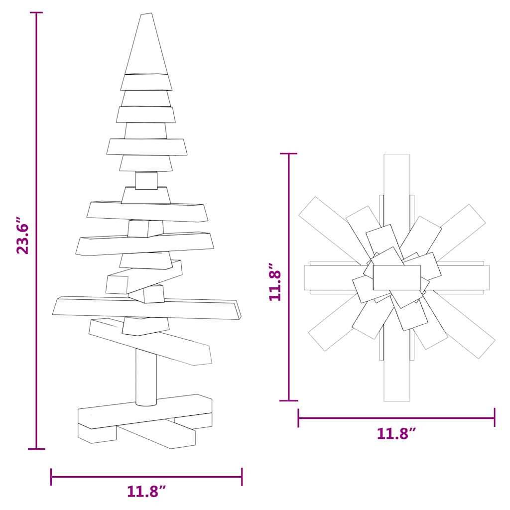 ComfortXL - Sapin de Noël en bois de pin décoratif style scandinave pour intérieur 60 cm – ComfortXL Outdoor Living - Image 10