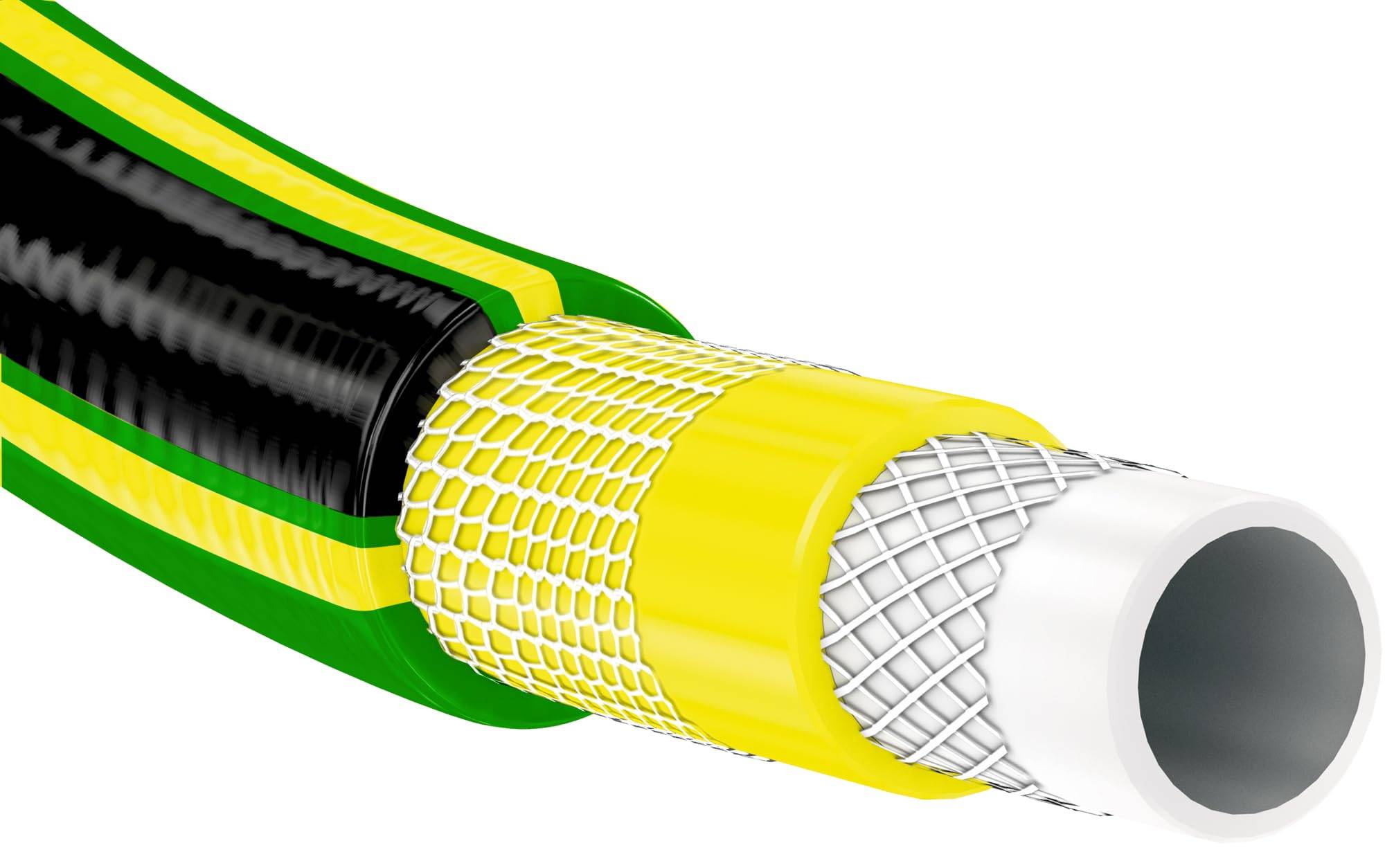 Jardibric - Jardibric - Tuyau d’Arrosage PRO 5 Couches Ø 15 mm 25 m - 30 Bars - Guipé Tricoté - Anti-UV et Anti-Algues - Image 2