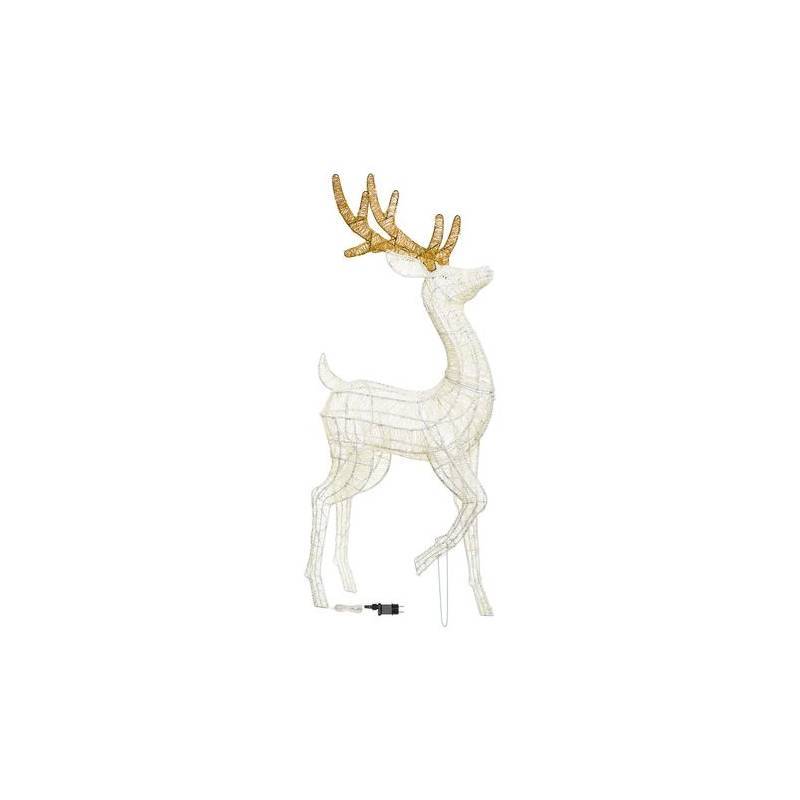 Lotti - Grand Renne lumineux 3D patte levée H160cm 380 LED ambré fixe Smart Connect 31V professionnel Lotti - Image 4