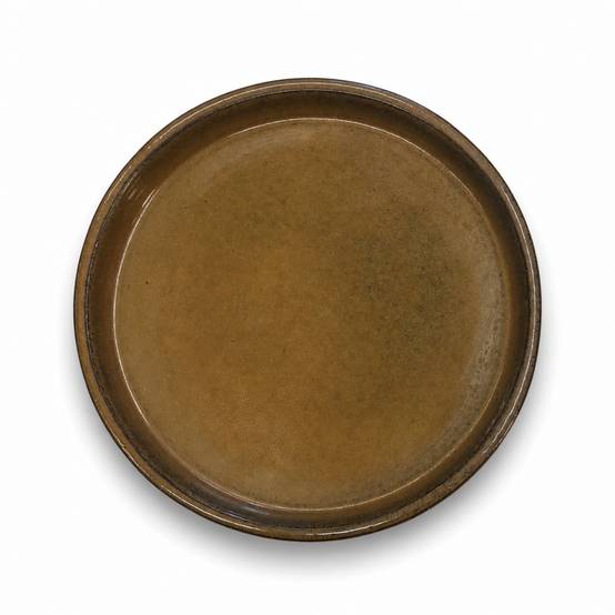 Soucoupe ronde 28cm miel ambré - Image 1