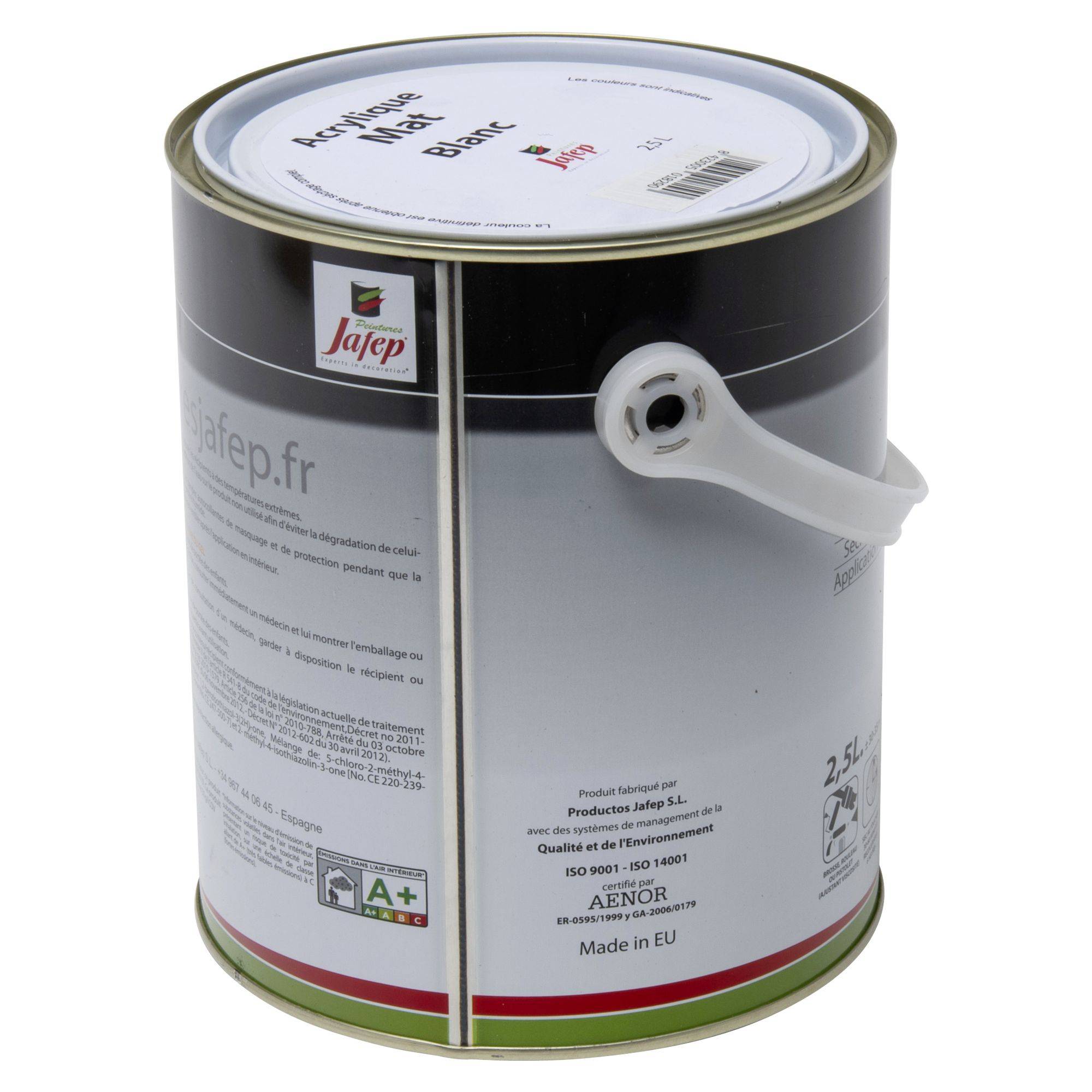 Peinture acrylique Blanc mat Jafep - 2,5 L - Image 5