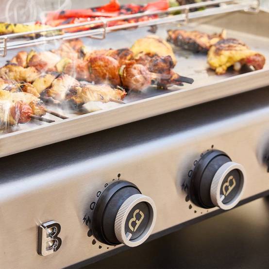 Plancha gaz Silvia EVO Inox 3 feux - BRASERO BY FAVEX - 7,95 kW – Plaque inox – Surface 67 x 34 cm – LONGTIME® - Image 5