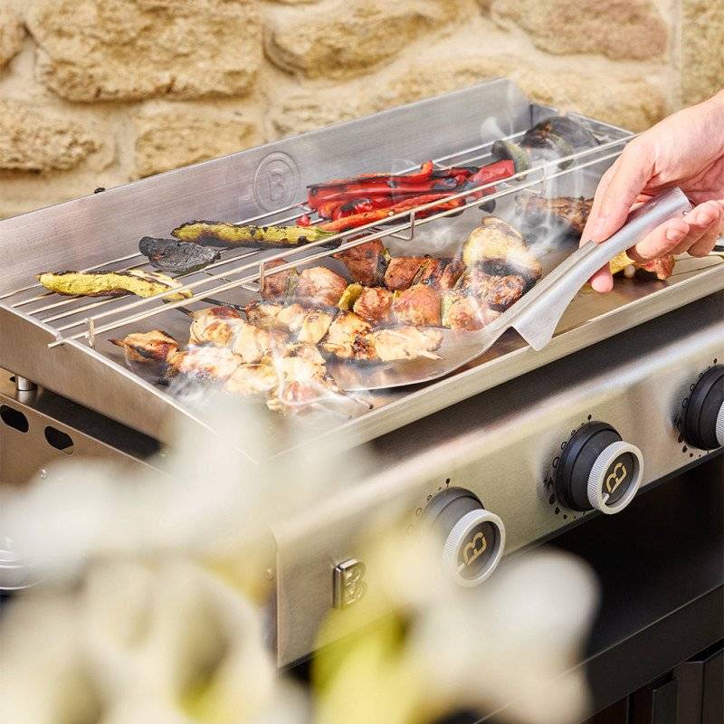 Plancha gaz Silvia EVO Inox 3 feux - BRASERO BY FAVEX - 7,95 kW – Plaque inox – Surface 67 x 34 cm – LONGTIME® - Image 3