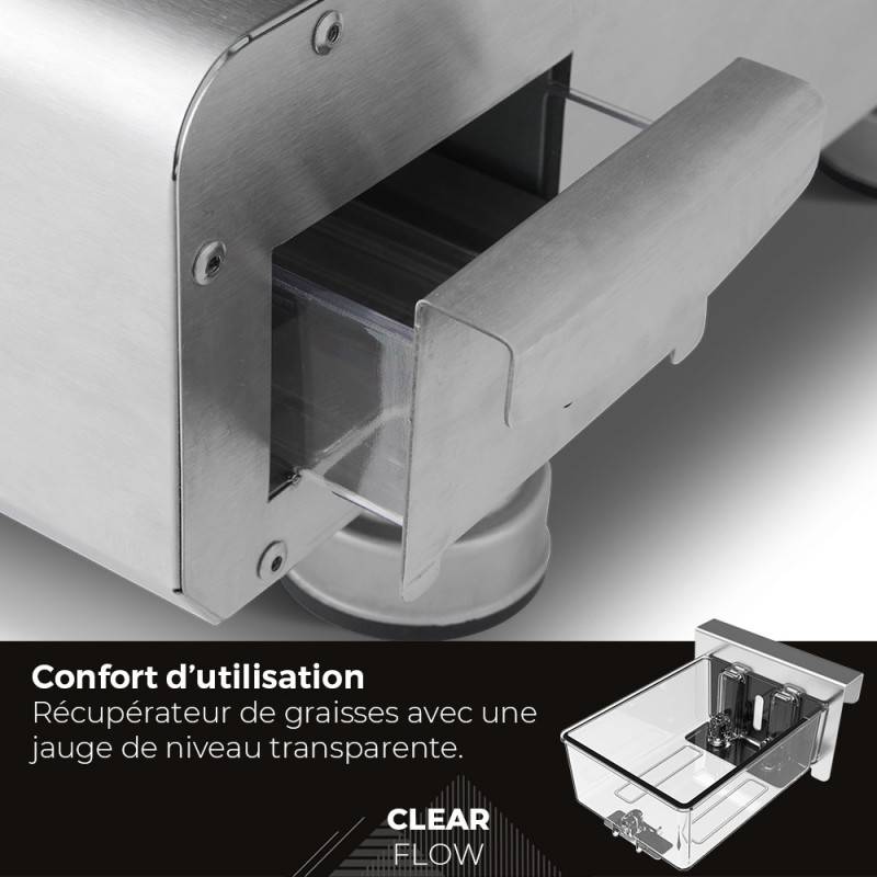 Plancha gaz Silvia EVO Inox 3 feux - BRASERO BY FAVEX - 7,95 kW – Plaque inox – Surface 67 x 34 cm – LONGTIME® - Image 7