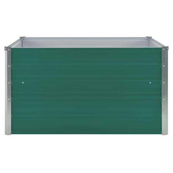 Jardinière 100 x 100 x 45 cm acier galvanisé vert - Image 2