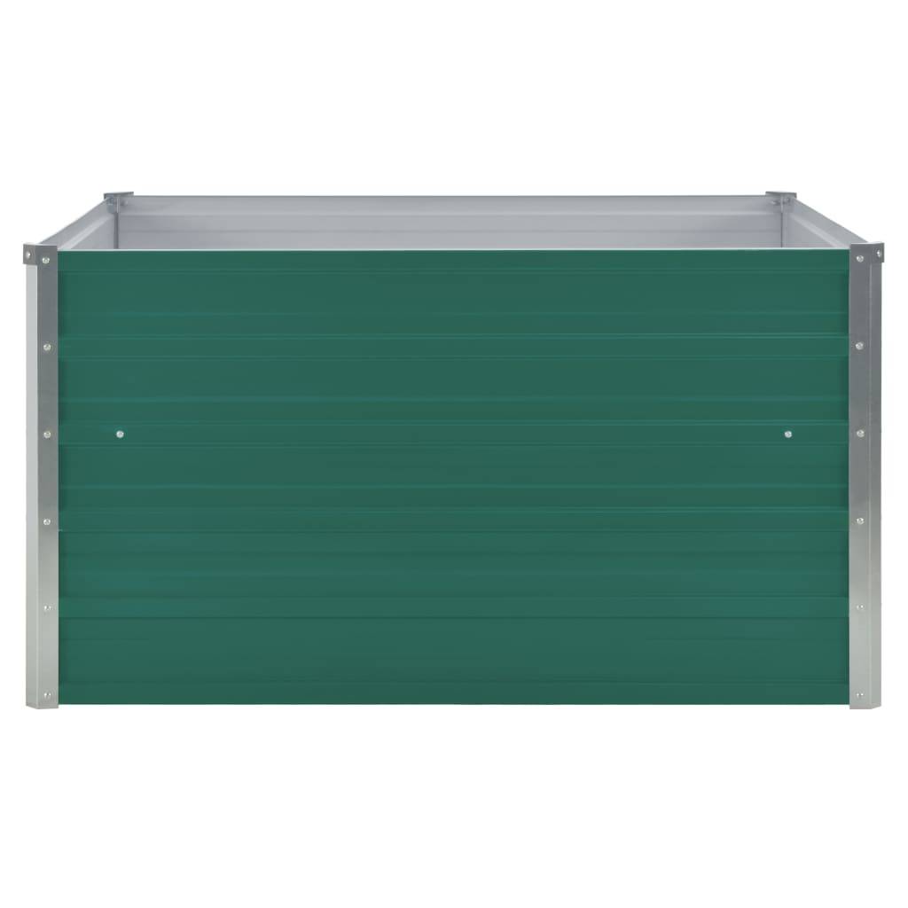 Jardinière 100 x 100 x 45 cm acier galvanisé vert - Image 2