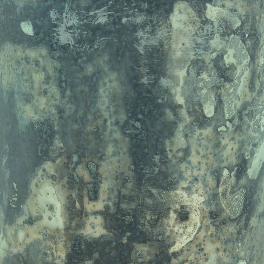 Aubry Gaspard - Photophore en verre oxydé turquoise (Lot de 2) - Image 3