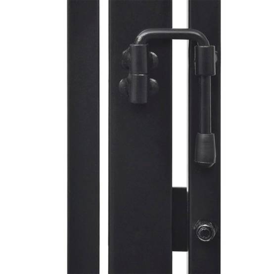 Barrière de sécurité cheminée pour animaux Acier robuste avec portillon accès facile 76 cm Noir - ComfortXL Outdoor Living - Image 6