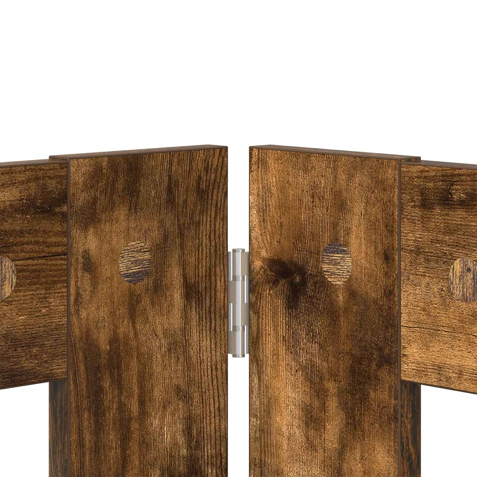 ComfortXL - Barrière de sécurité pour chien bois intérieur pliable 200,5 cm chêne fumé - ComfortXL Outdoor Living - Image 5
