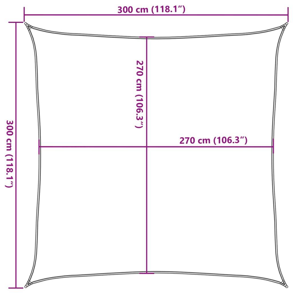 Voile d'ombrage carré PEHD sable 3 x 3 cm - PANGIVO - Image 10