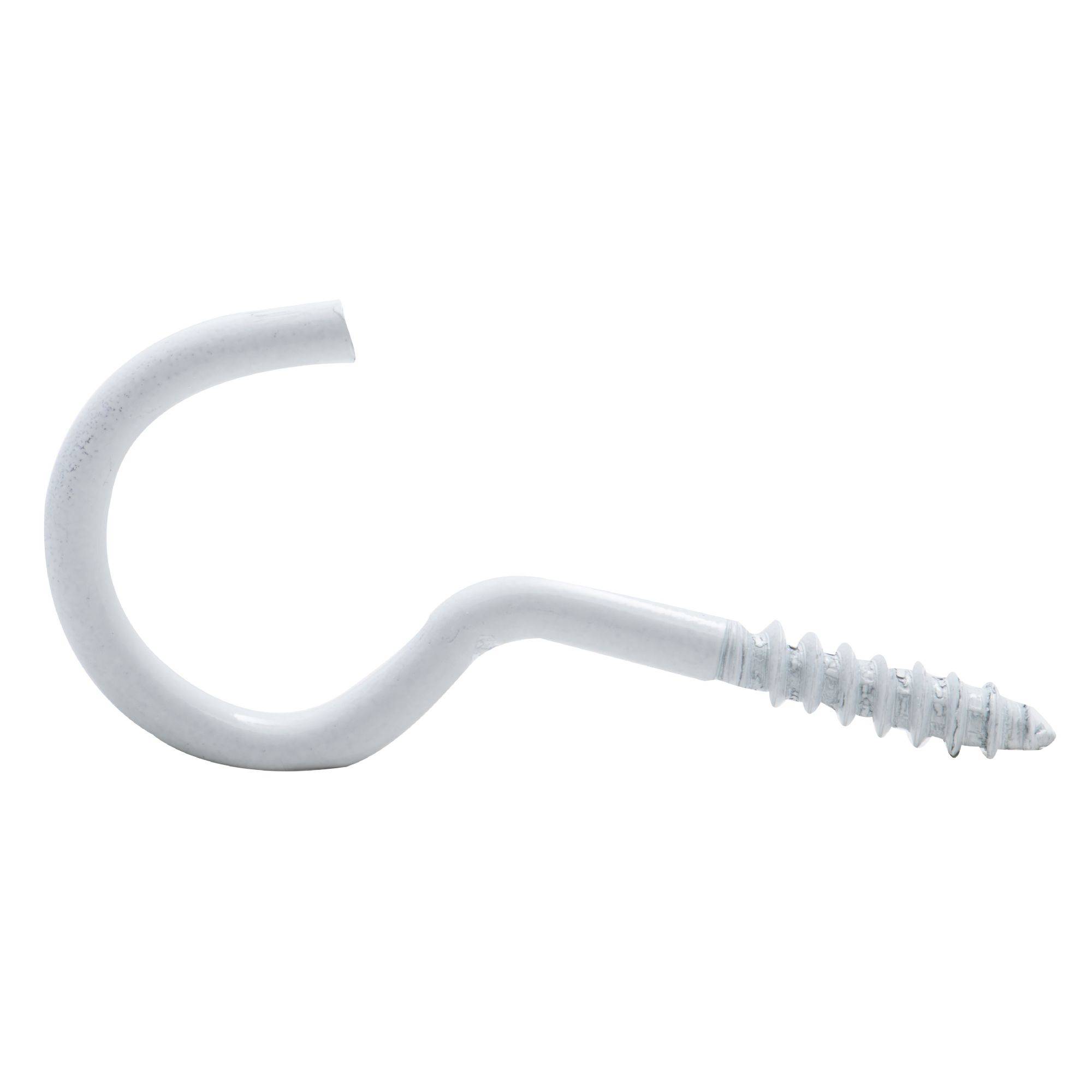 Crochet à visser plastifié blanc filet bois Viswood - 3,5x20mm (lot de 8 crochets) - Image 2