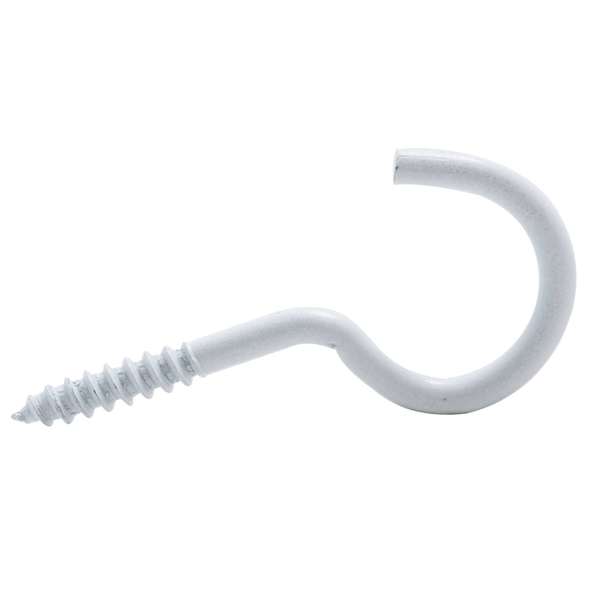 Crochet à visser plastifié blanc filet bois Viswood - 3,5x20mm (lot de 8 crochets) - Image 3