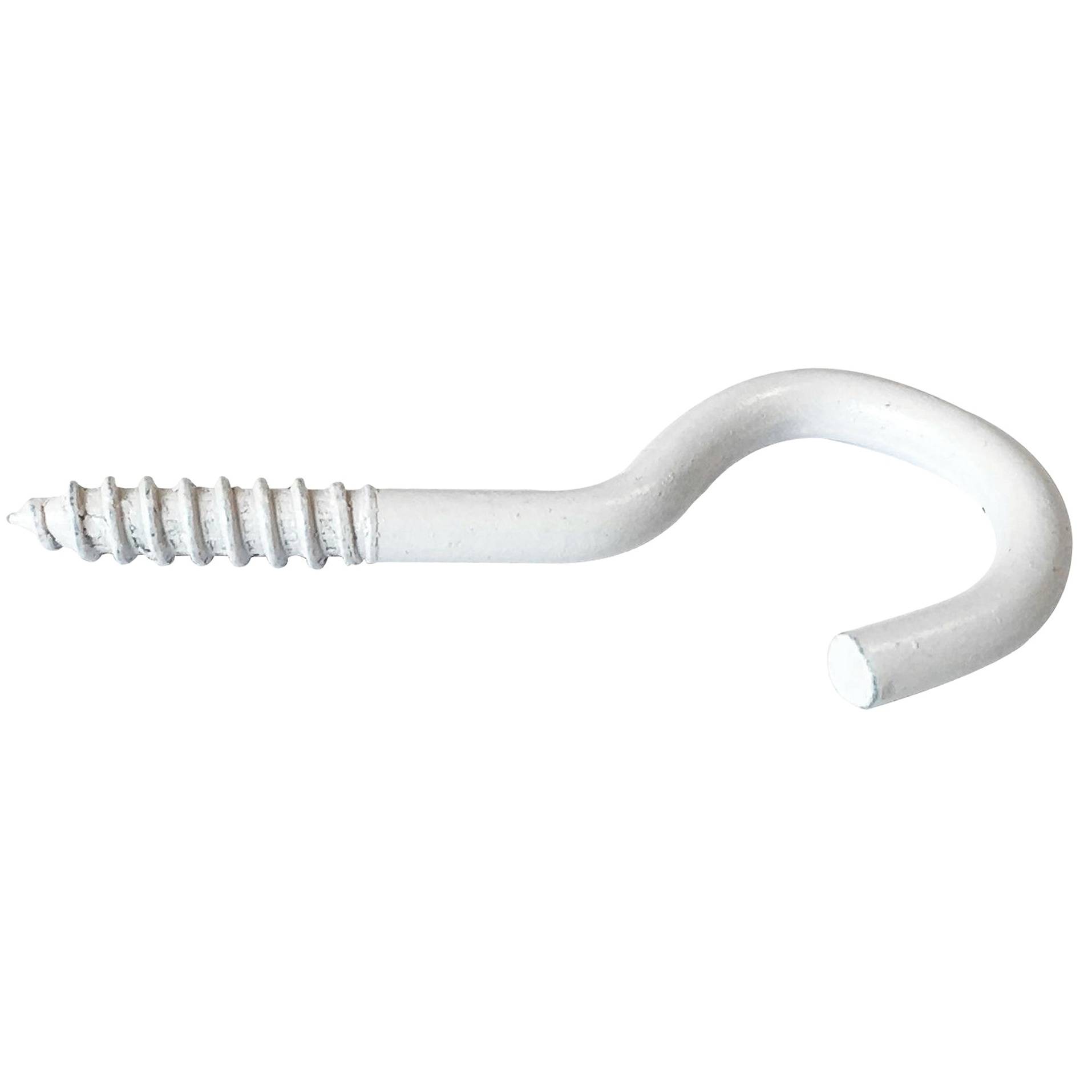 Crochet à visser plastifié blanc filet bois Viswood - 3,5x20mm (lot de 8 crochets) - Image 6