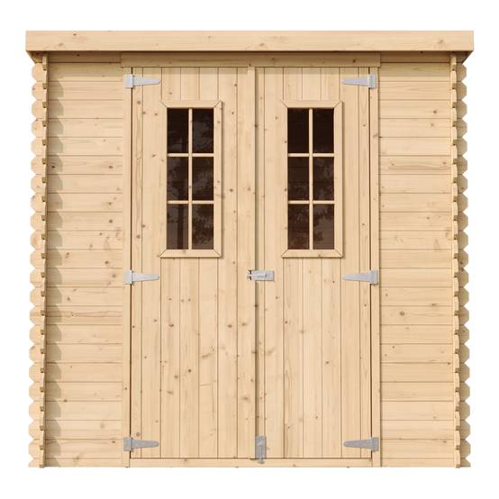 Timbela - Abri de jardin en bois l204xL142xH200 cm / 2.22 m² - Stockage extérieur - Petit abri à outils, Local à vélos - 19 mm d’épaisseur - Timbela M311C - Image 3