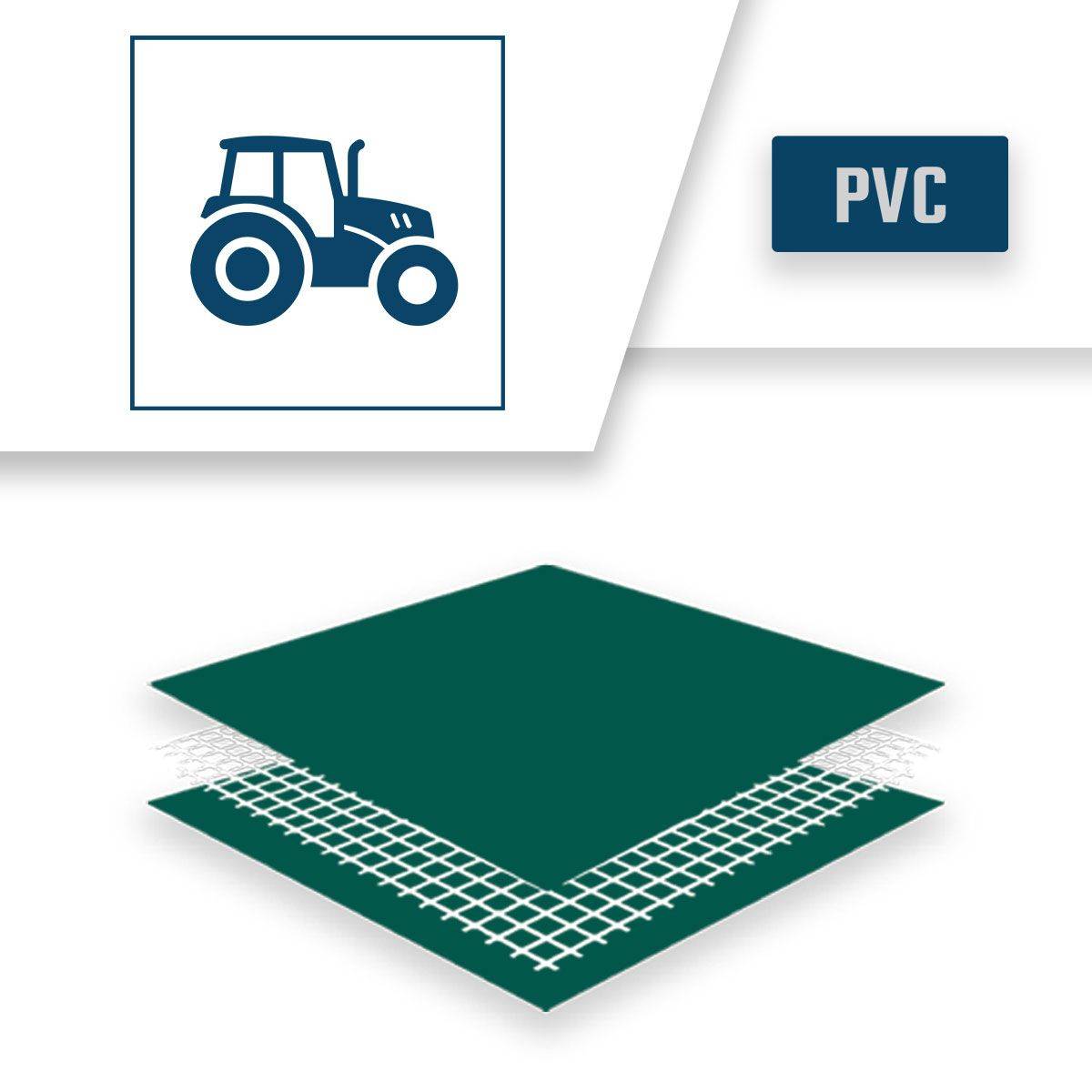 Bâche Agricole 3x5 m XP640AG Verte - Garantie 10 ans - Bâche de protection étanche pour Matériel agricole - Made in France TECPLAST - Image 4