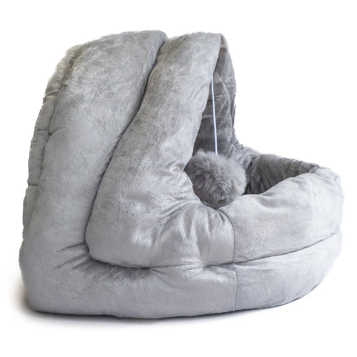 Panier pour chat avec Coussin Lavable Niche avec balle Grotte Cabane Rembourrée Douillet KZ GARDEN - Image 4