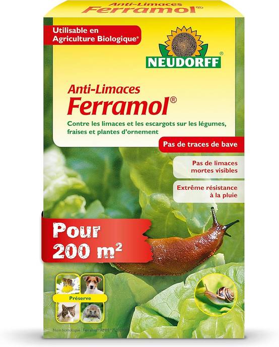 NEUDORFF - Anti-Limaces Ferramol | Protection contre les escargots dans jardin et potager. Approprié pour l'agriculture biologique et sans danger - Image 1