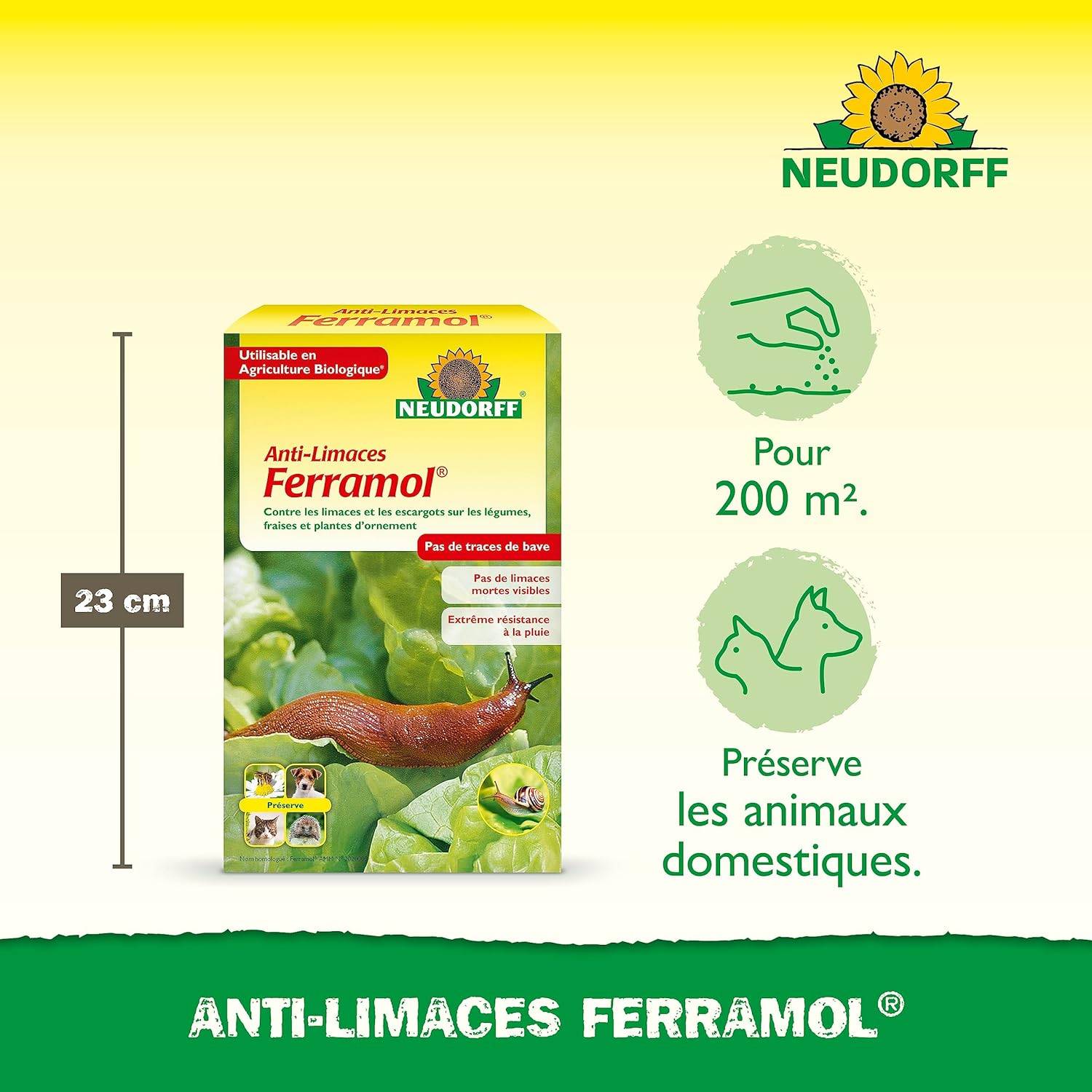NEUDORFF - Anti-Limaces Ferramol | Protection contre les escargots dans jardin et potager. Approprié pour l'agriculture biologique et sans danger - Image 3