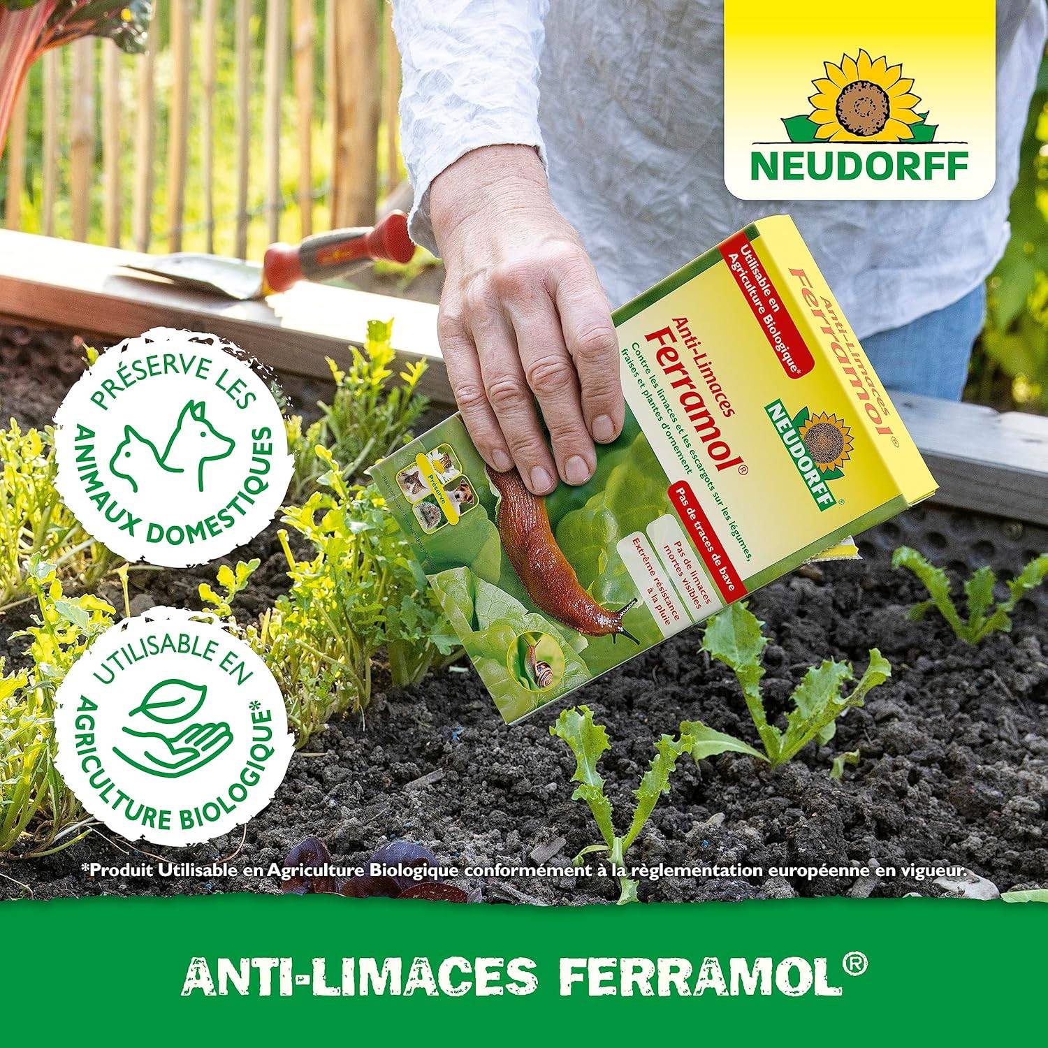 NEUDORFF - Anti-Limaces Ferramol | Protection contre les escargots dans jardin et potager. Approprié pour l'agriculture biologique et sans danger - Image 5