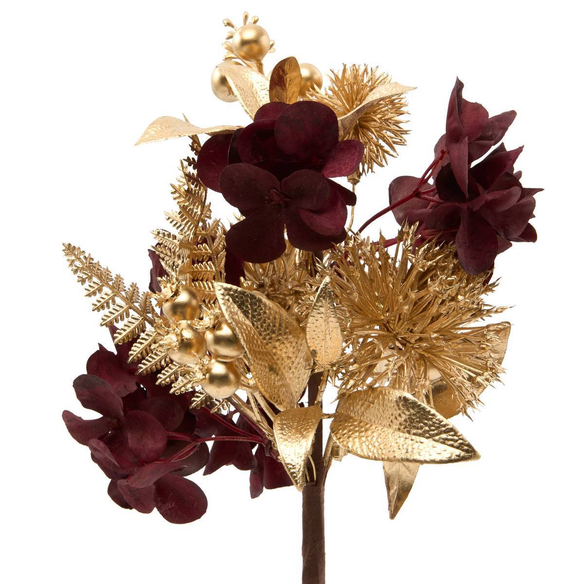 Atmosphera - Branche décorative mix doré et bordeaux H. 54 cm - Atmosphera Créateur d'intérieur - Image 2