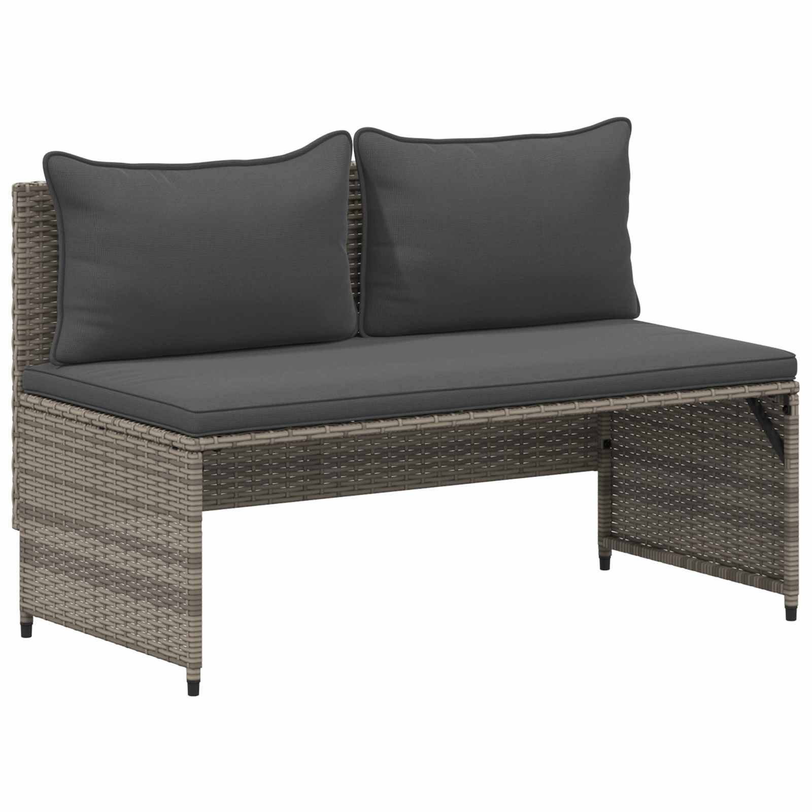 Ensemble de canapés de jardin résine tressée et acier gris 110 x 57 x 73 cm - PANGIVO - Image 4