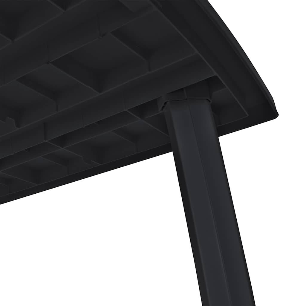 Grande Table de Jardin en Plastique Anthracite 216 cm,pour 8 à 10 Personnes,Résistante aux Intempéries avec Trou de Parasol–ComfortXL Outdoor Living - Image 4