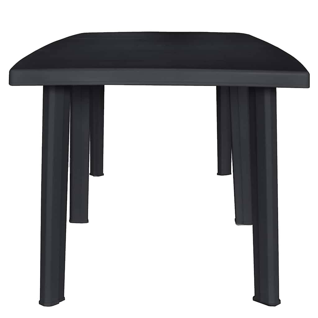 Grande Table de Jardin en Plastique Anthracite 216 cm,pour 8 à 10 Personnes,Résistante aux Intempéries avec Trou de Parasol–ComfortXL Outdoor Living - Image 2