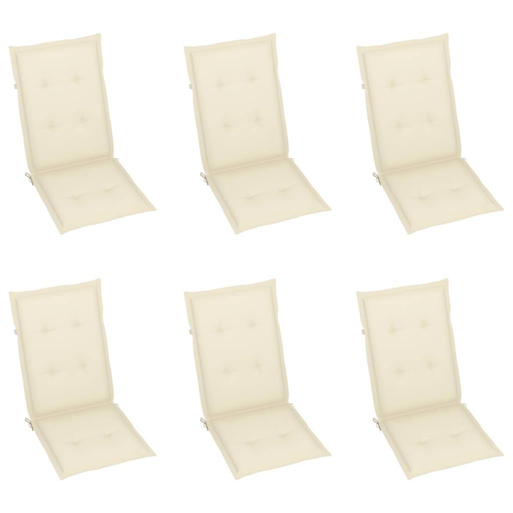 Chaises pliables jardin bois d'acacia crème 57 x 69 x 111 cm - PANGIVO - Image 6