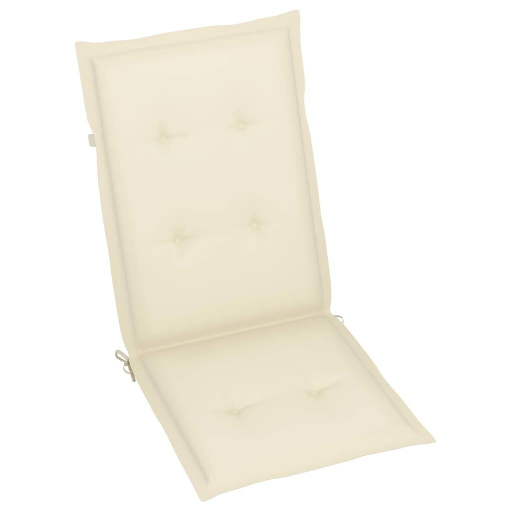 Chaises pliables jardin bois d'acacia crème 57 x 69 x 111 cm - PANGIVO - Image 7