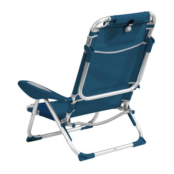 Oviala - Fauteuil clic clac des plages en polyester bleu lazuli Clic Clac des plages - Oviala - Image 3