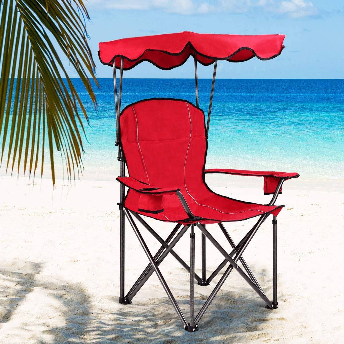 WOLTU Chaise de Camping Pliable et Portable, Confortable pour Pêche et