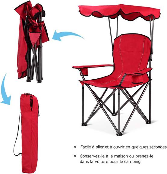 Chaise De Camping Pliante Rembourrée Auvent Pliable Capacité 120 KG En Pvc Et Cadre En Acier 965x675x130cm Bleu 91790873 Chaise De Camping Pliante Rembourrée Auvent Pliable Capacité 120 KG En Pvc Et Cadre En Acier 965x675x130cm Bleu 91790873