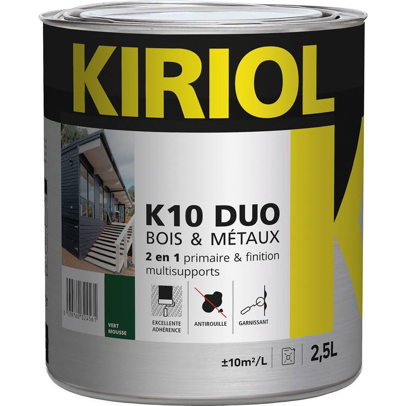 Peinture antirouille K10 Duo COMUS Satin Vert mousse 2.5L - A005377