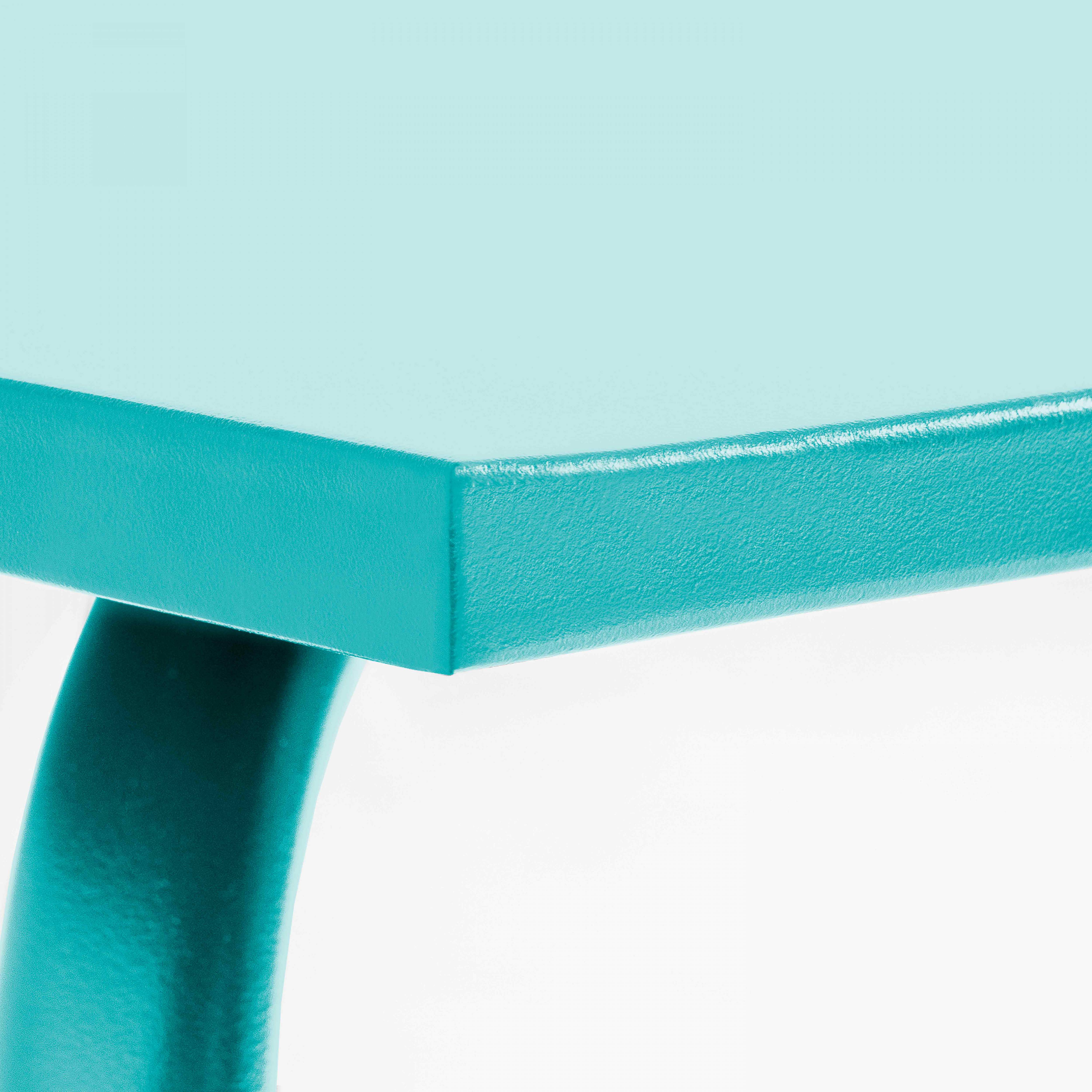 Oviala - Table de jardin en acier 120 x 70 cm turquoise Palavas - Oviala - Image 6
