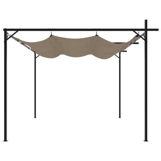 Pergola aluminium et acier taupe 295 x 292 x 230 cm - PANGIVO - Image 4