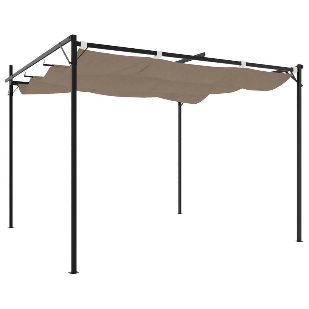 Pergola aluminium et acier taupe 295 x 292 x 230 cm - PANGIVO - Image 5