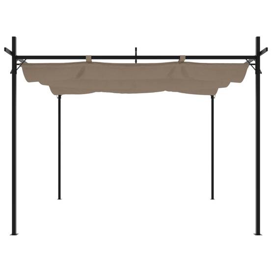 Pergola aluminium et acier taupe 295 x 292 x 230 cm - PANGIVO - Image 3