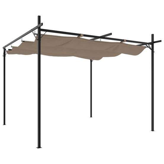 Pergola aluminium et acier taupe 295 x 292 x 230 cm - PANGIVO - Image 2
