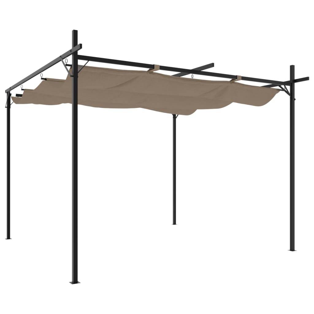 Pergola aluminium et acier taupe 295 x 292 x 230 cm - PANGIVO - Image 2