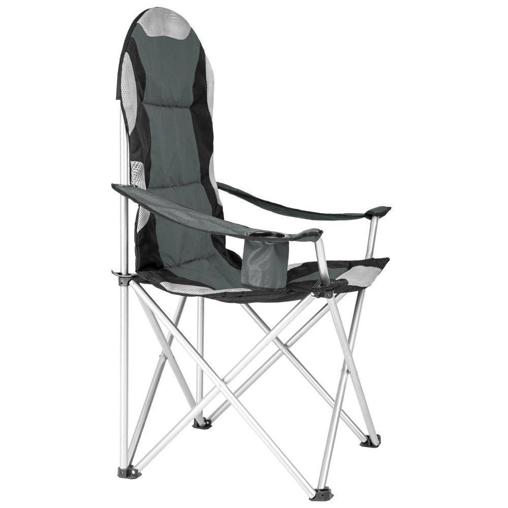 Helloshop26 - Chaise pliante avec rembourrage camping gris - Image 5